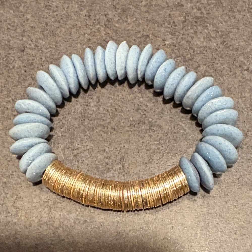 Chic Blue and Gold Bracelet
